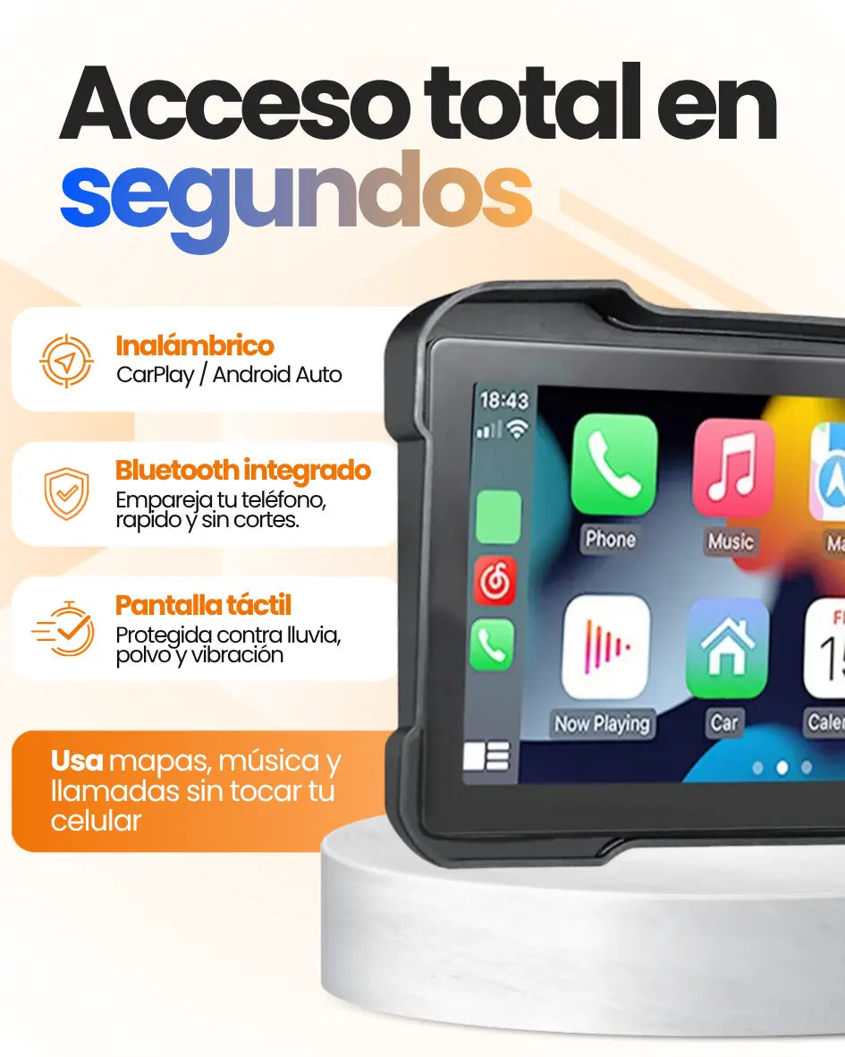 Pantalla GPS para Motos + Cámaras HD